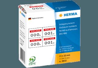 HERMA 4832 Anlagenummern 15x22 mm  2 x 10000 St.