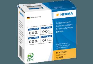 HERMA 4833 Anlagenummern 15x22 mm  2 x 10000 St., HERMA, 4833, Anlagenummern, 15x22, mm, 2, x, 10000, St.