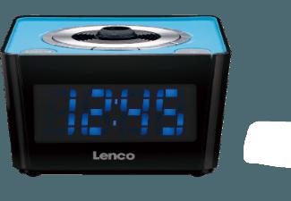LENCO CR-16 Uhrenradio (PLL FM Radio, FM, UKW, Schwarz/Blau)