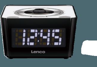 LENCO CR-16 Uhrenradio (PLL FM Radio, FM, UKW, Schwarz/Weiß), LENCO, CR-16, Uhrenradio, PLL, FM, Radio, FM, UKW, Schwarz/Weiß,