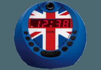 LENCO ICRP-212 Uhrenradio (PLL FM Tuner, Blau/Rot/Weiß)