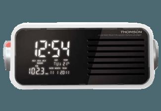 THOMSON CP301T Uhrenradio (UKW Tuner, UKW, MW, Weiß)