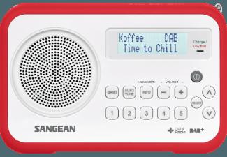 SANGEAN DPR-67  (FM Tuner, UKW, DAB, DAB , Rot/Weiß)