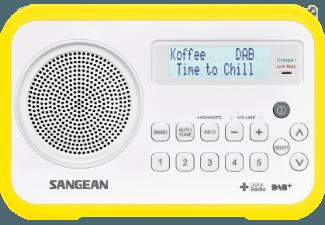 SANGEAN DPR-67  (FM Tuner, UKW, DAB, DAB , Weiß/Gelb)